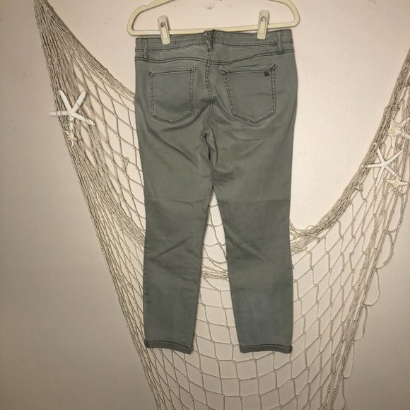 JESSICA SIMPSON Rolled Crop Skinny Jeans Meadow Green 10/30 - Picture 7 of 14
